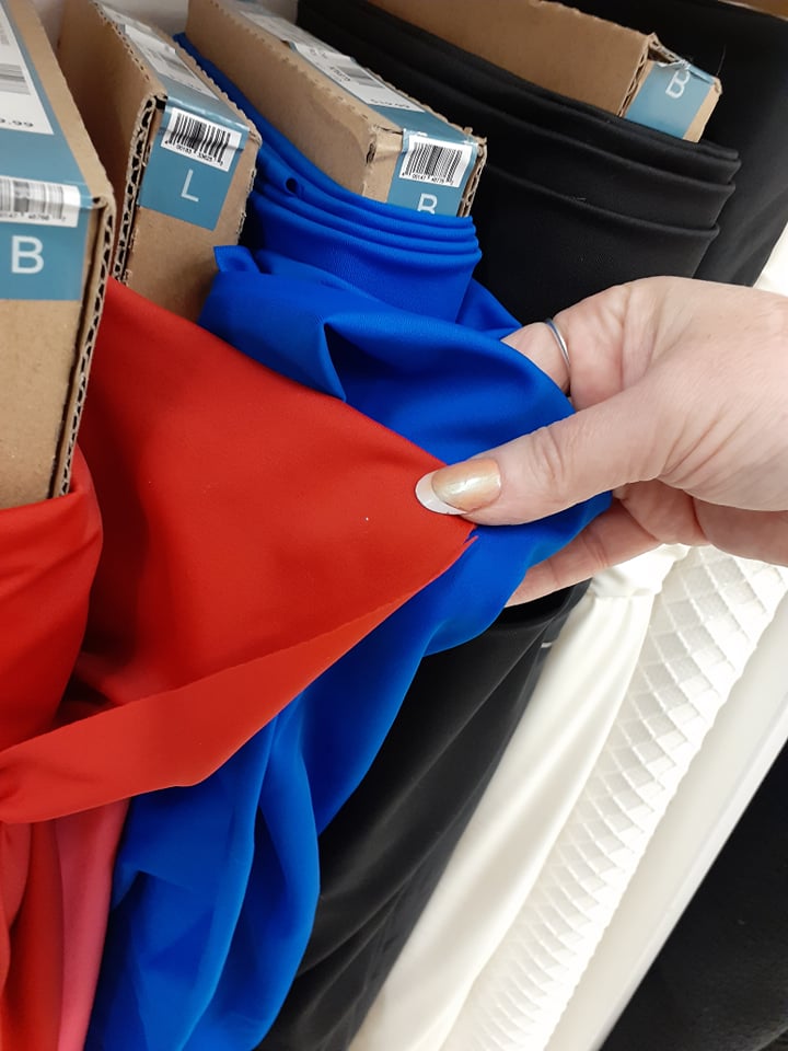 red and blue spandex accents for new superheroine costume.jpg